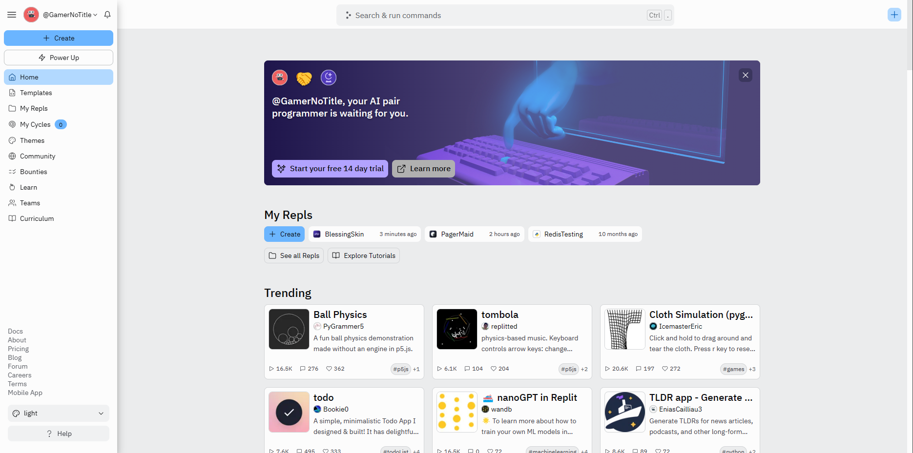 白嫖Repl.it的服务,让你的服务不间断运行