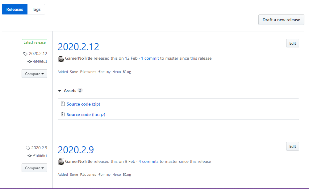 Github Release有发行版