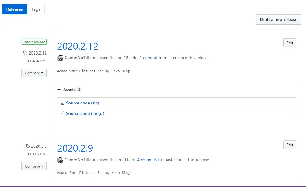 Github Release有发行版