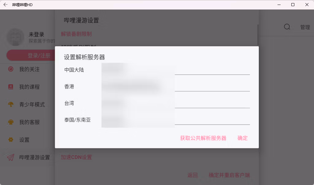 填入解析服务器