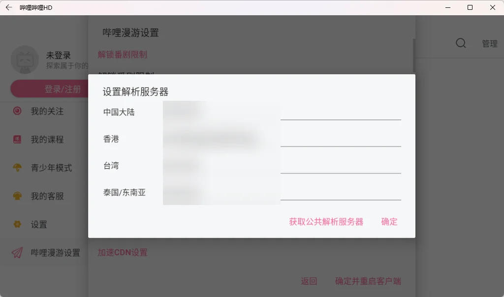 填入解析服务器